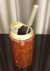 Cocktail Mixer by Aldo Tura 1960, Goatskin Col Cuoio