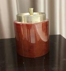 Aldo Tura Ice Bucket from 1960s, Goatskin Col "Cuoio"