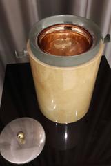 Aldo Tura Ice Bucket from 1960s, Goatskin High Gloss