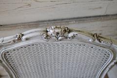 19th Century Painted Caned Vanity Chair in the Louis XV Style