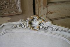 19th Century Louis XV Style Antique French Chair with Ottoman