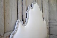 Vintage King-Size Louis XV Style Painted and Upholstered Headboard