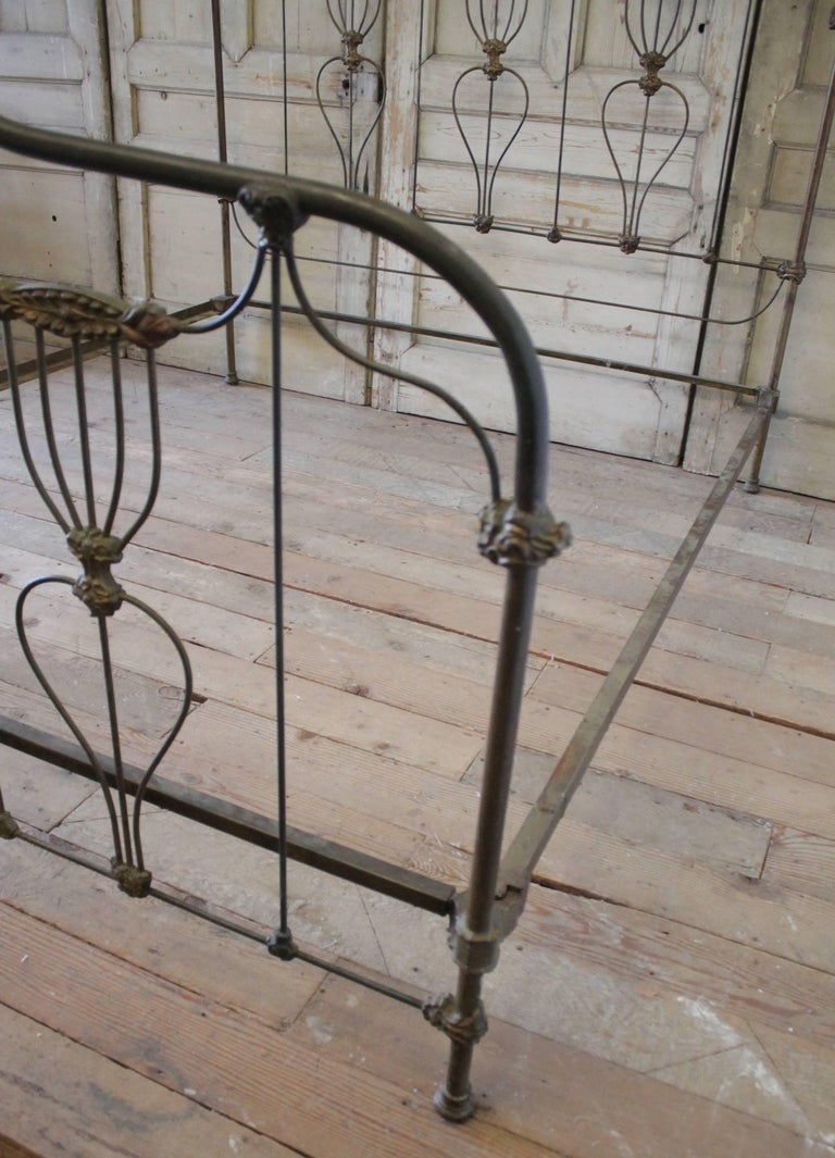 Antique KingSize Iron Bed at 1stDibs