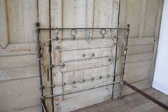 19th Century Farmhouse Style Antique Iron Bed with Original Patina