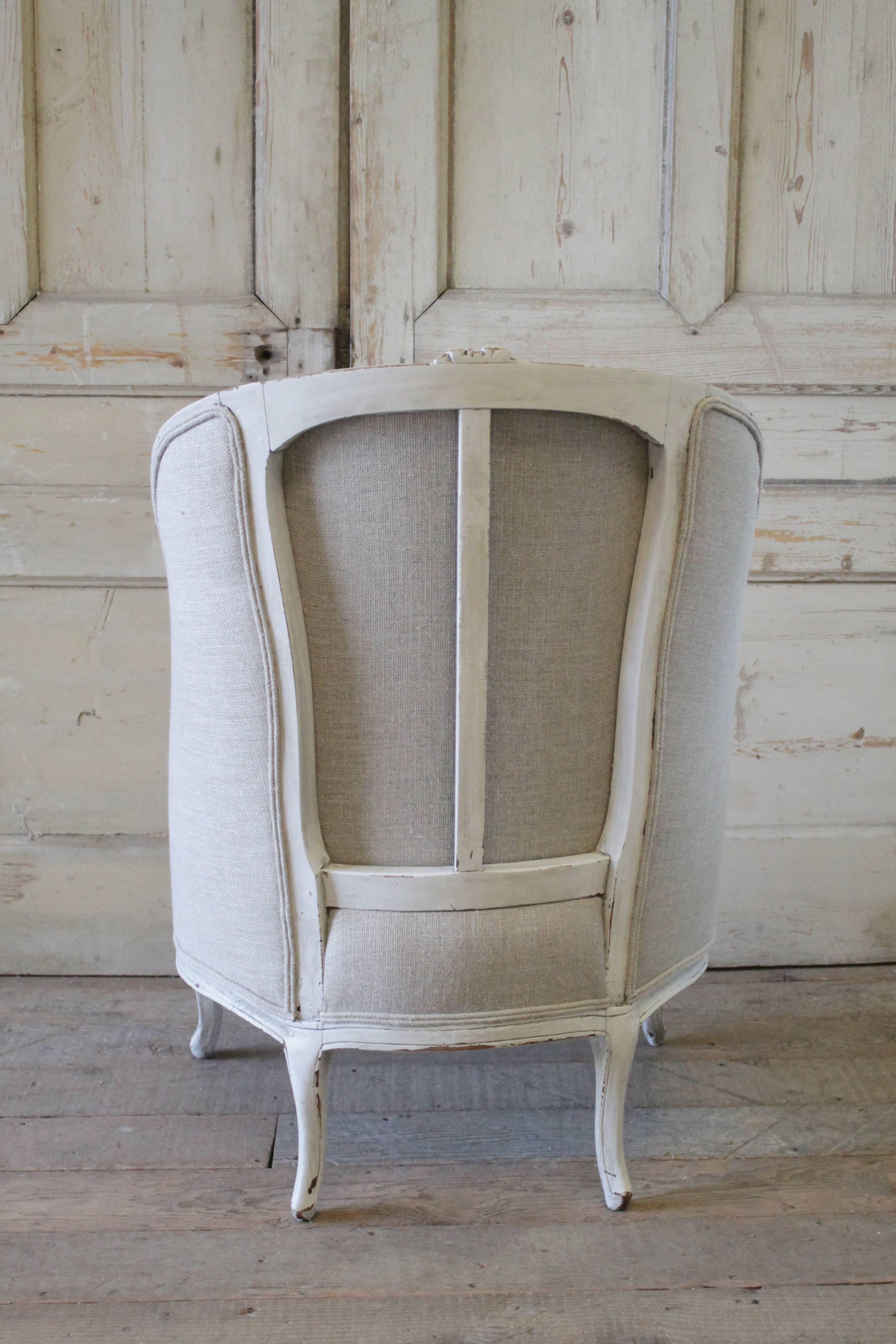 Painted and Upholstered French Bergere Chair 3