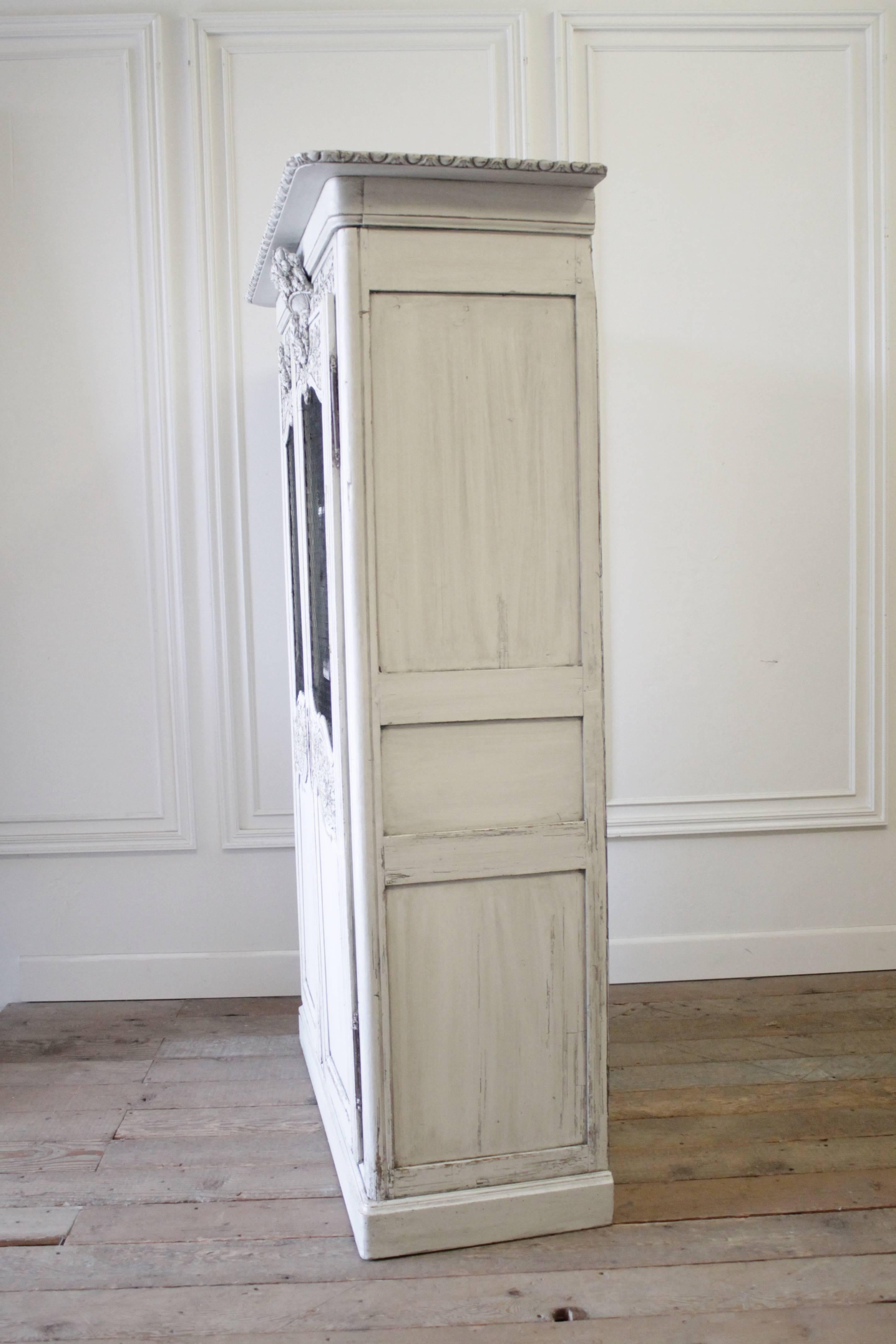 20th Century Painted Country French Display Cupboard 4
