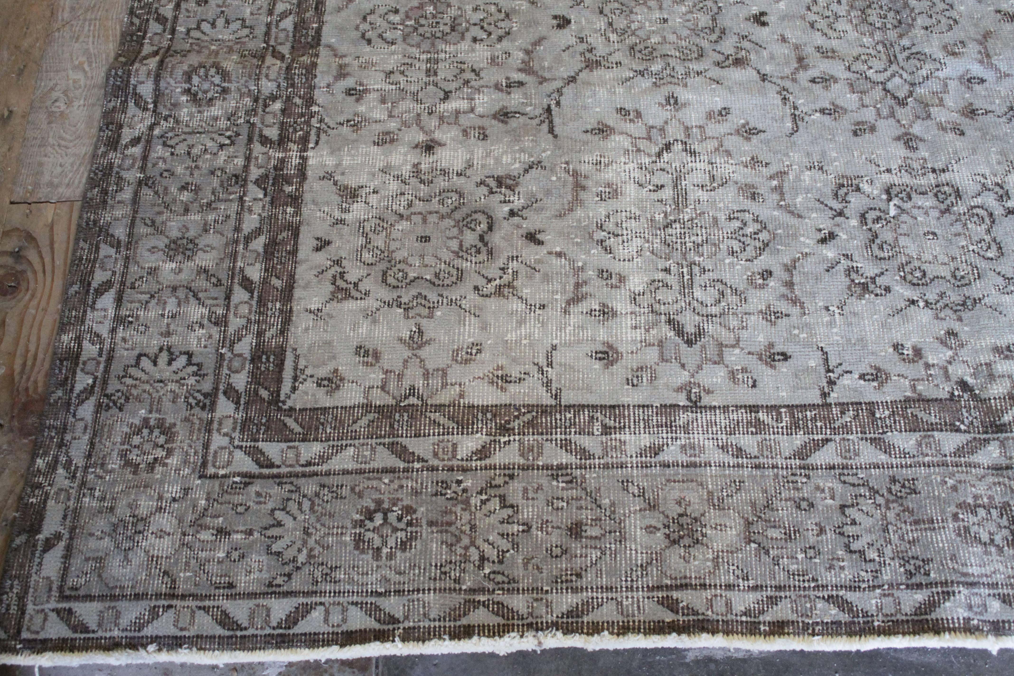 Alfombra Turca Vintage Anudada a Mano en venta 3