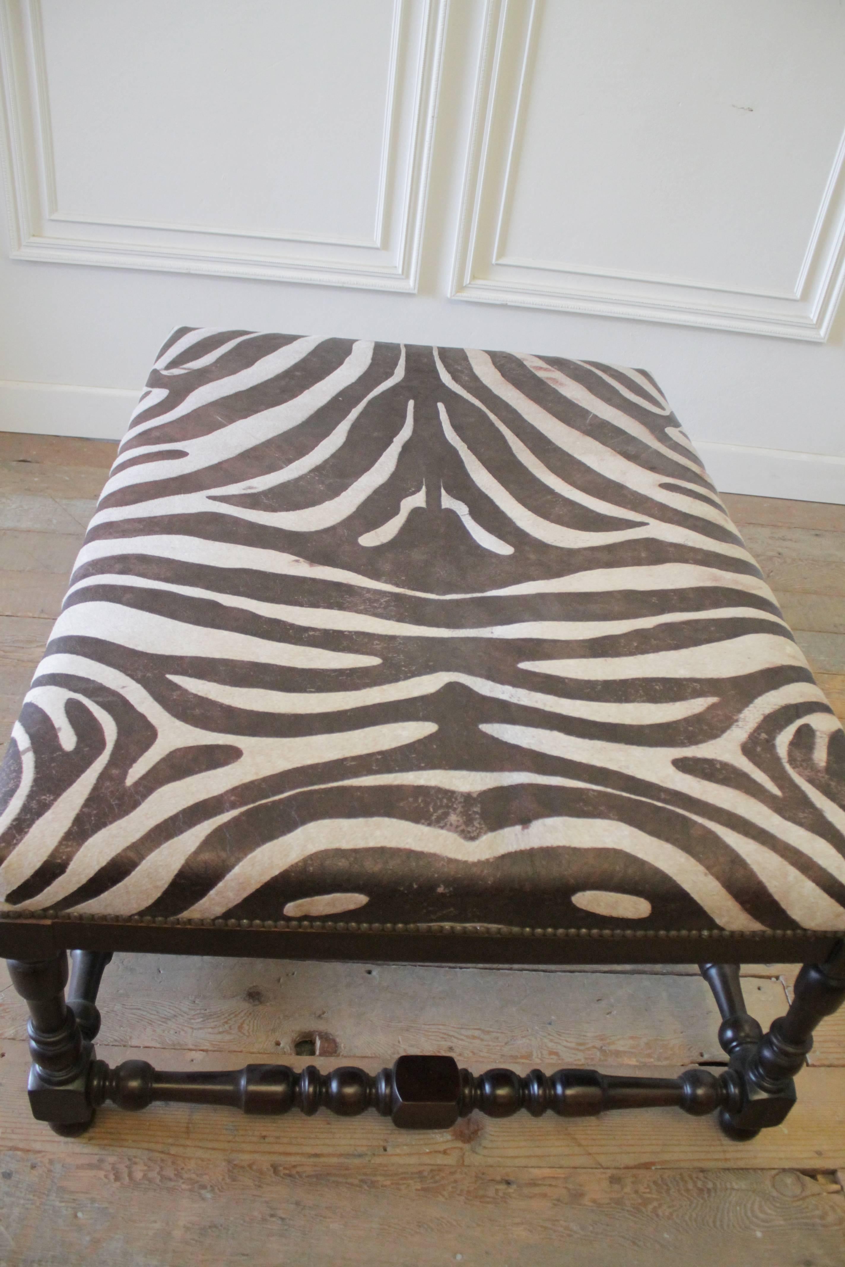 zebra ottoman