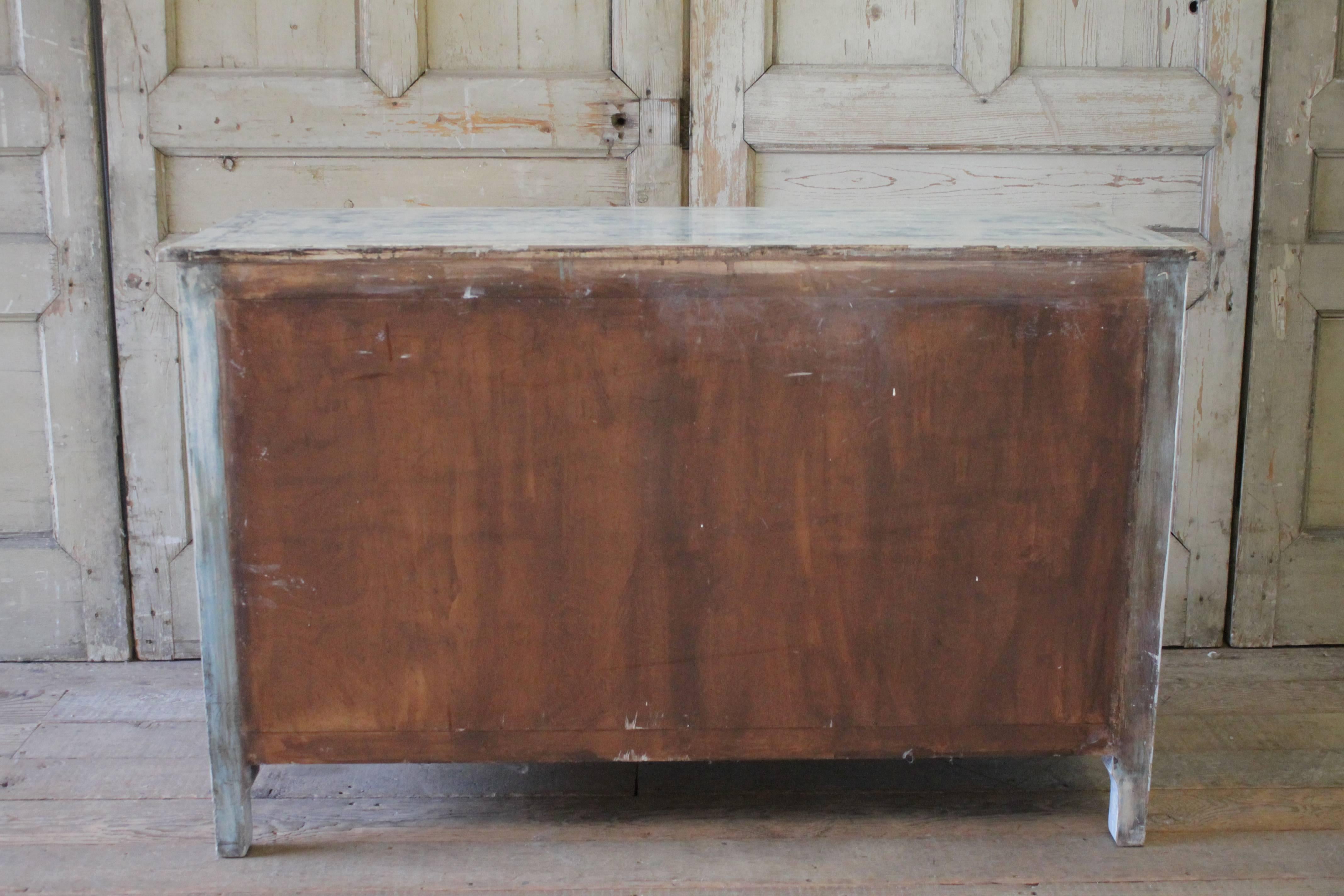 19th Century Painted French Country Server In Good Condition In Brea, CA