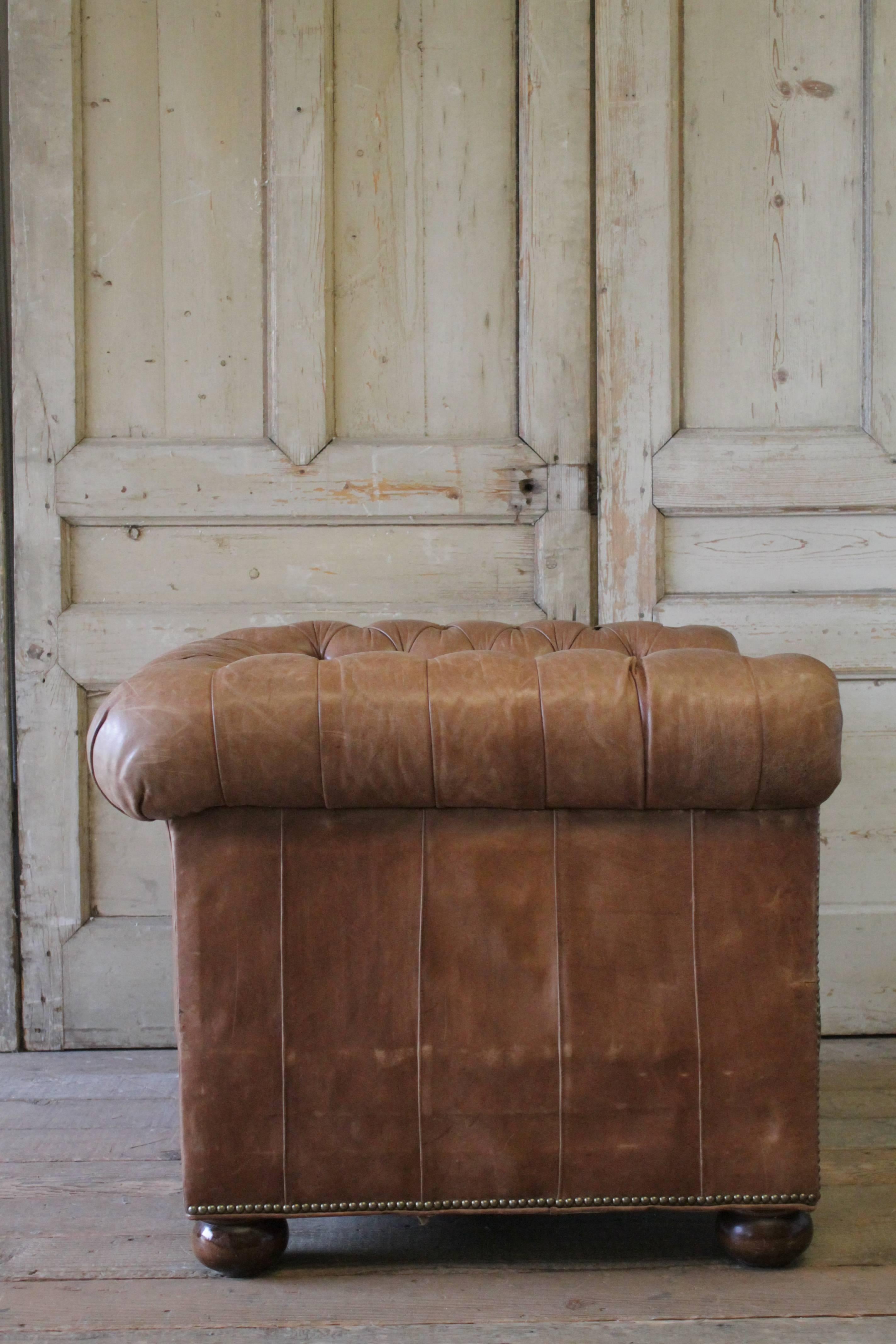 20th Century Chesterfield Leather Club Chair by Baker