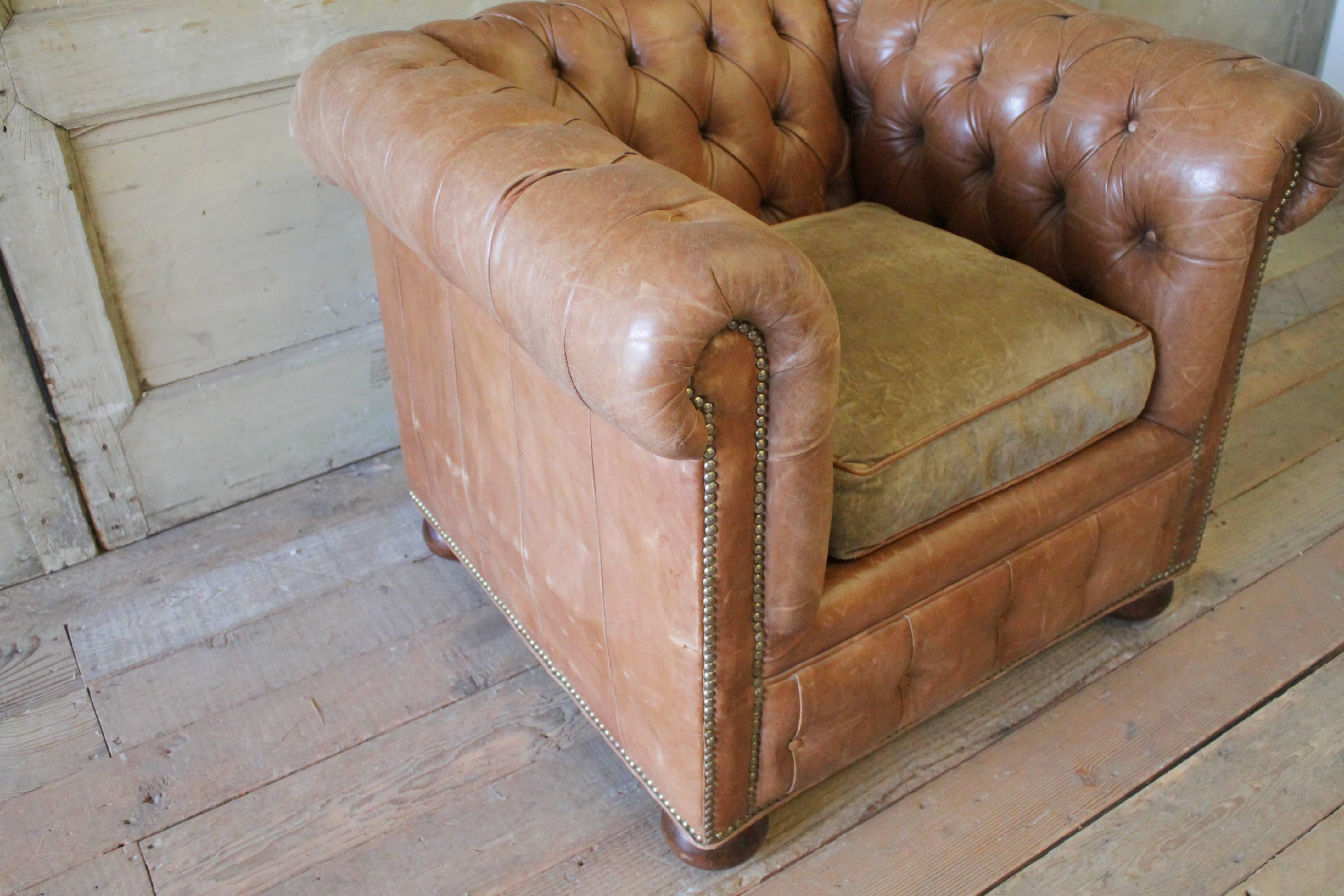 Chesterfield Leather Club Chair by Baker 1