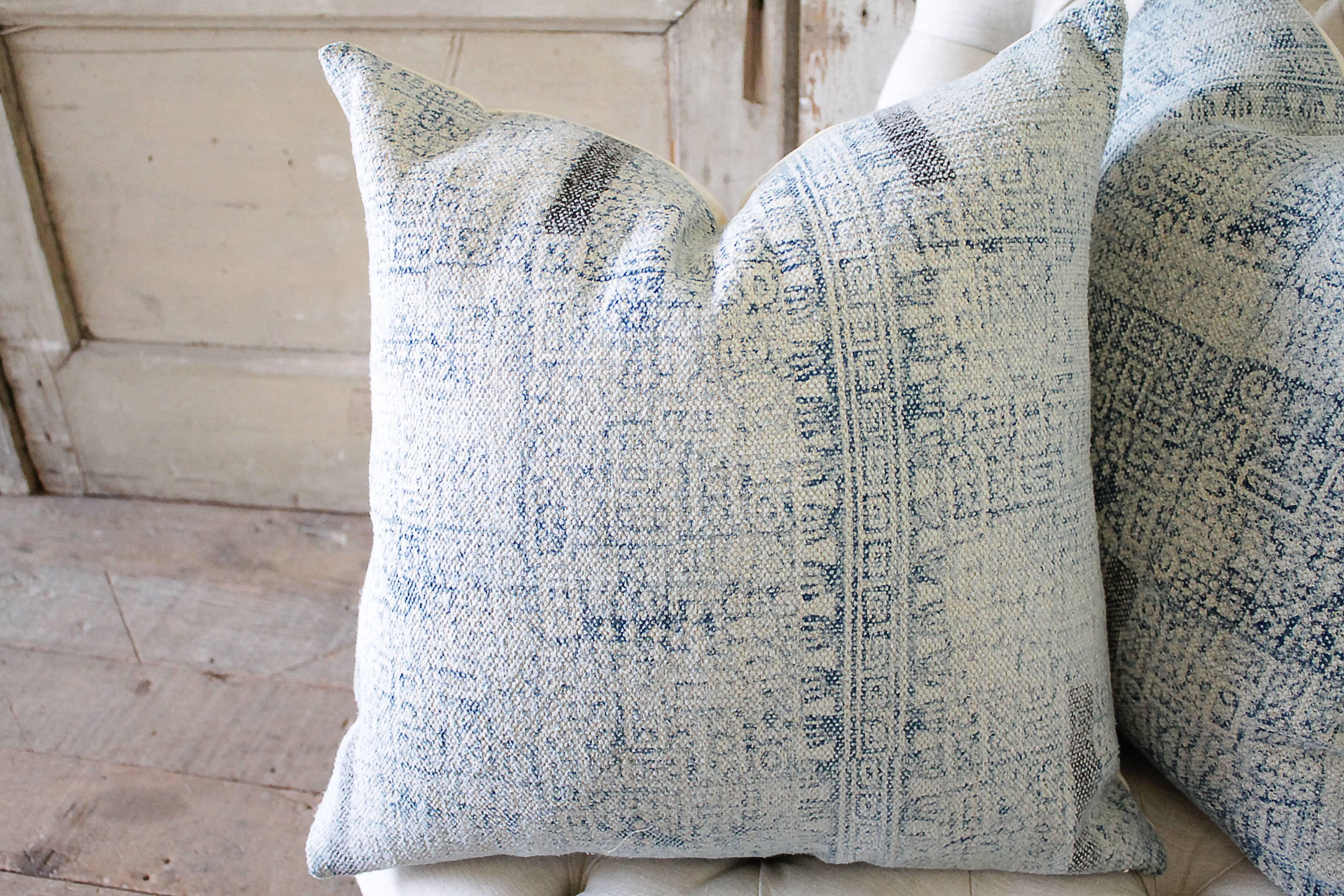 Indian Batik Color Block Style Accent Pillows