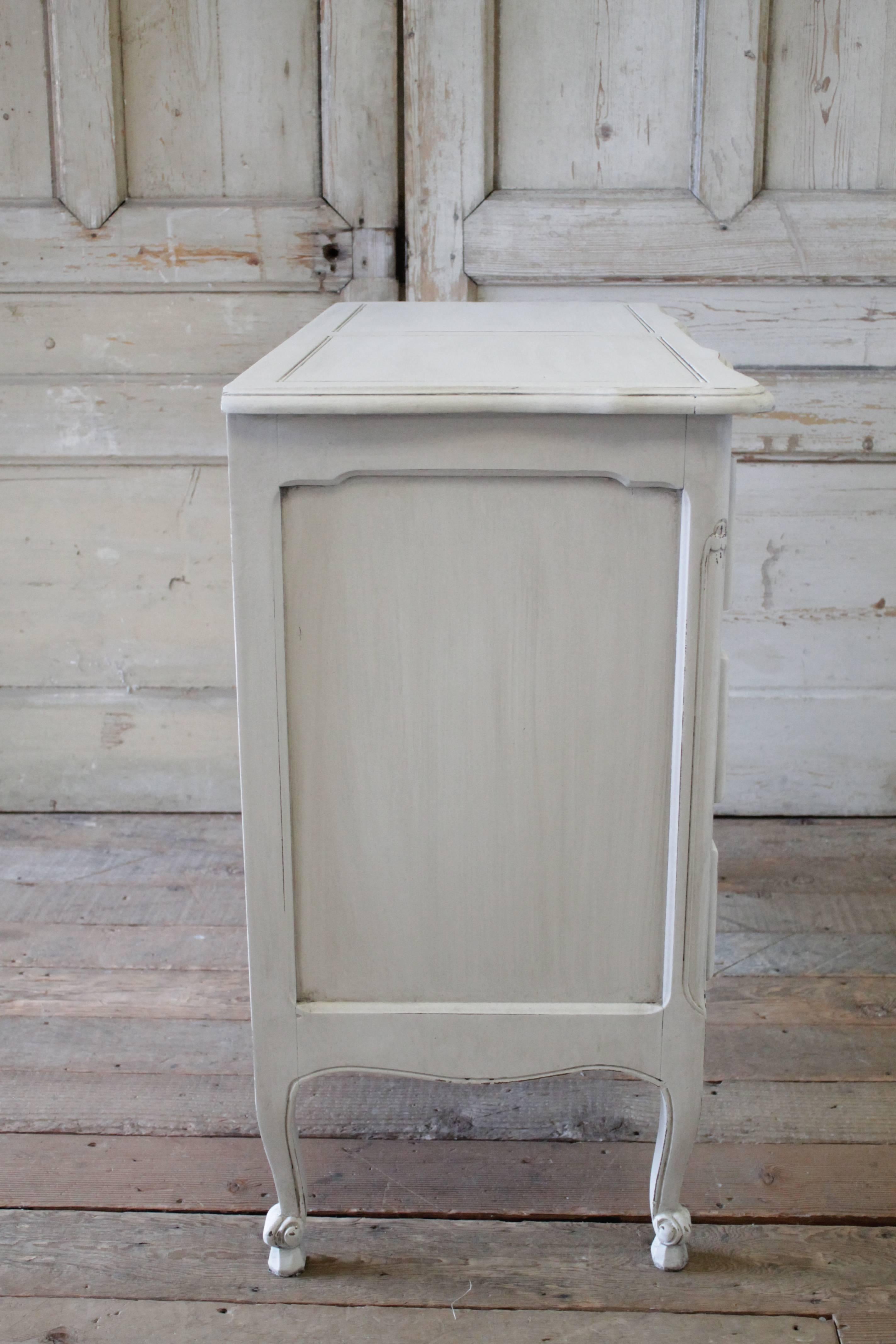 20th Century Country French Style Painted Three-Drawer Commode 3