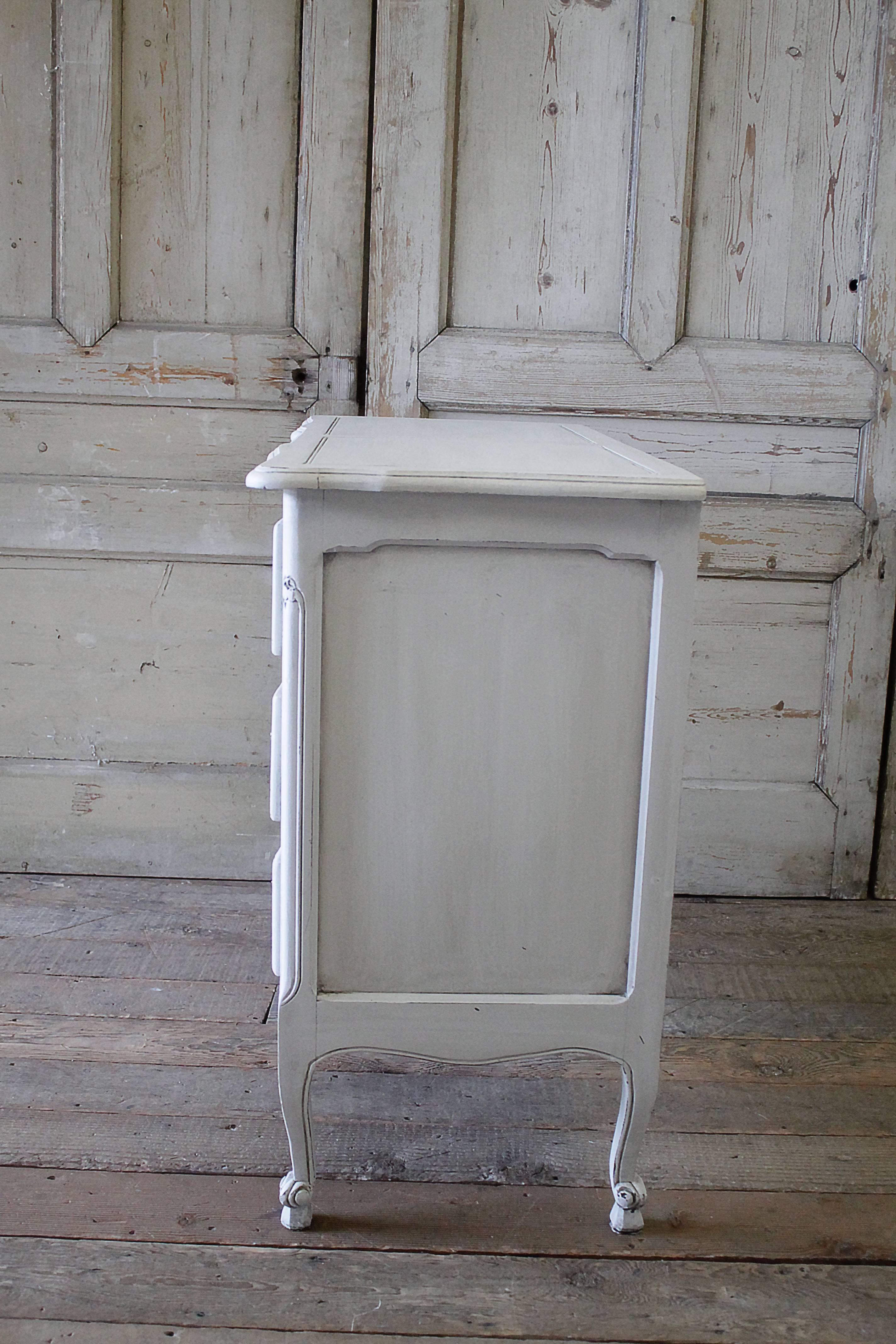20th Century Country French Style Painted Three-Drawer Commode 5