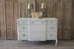 Vintage Painted Louis XV Style Chest of Drawers