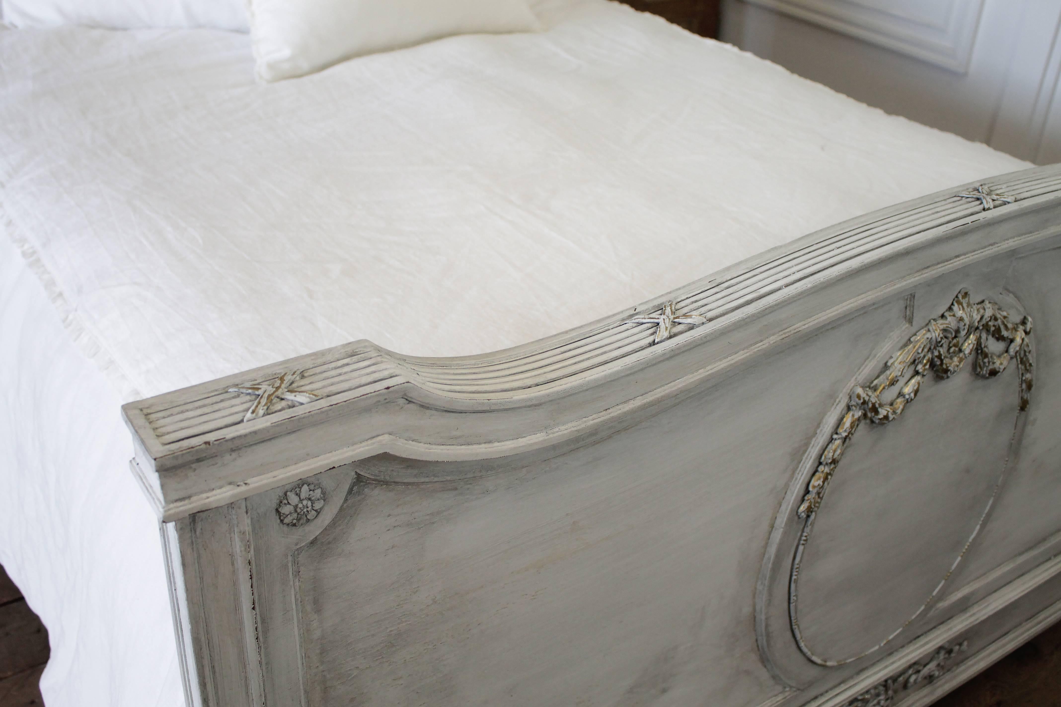 Early 20th Century Antique Louis XVI Style Full Size Bed 1