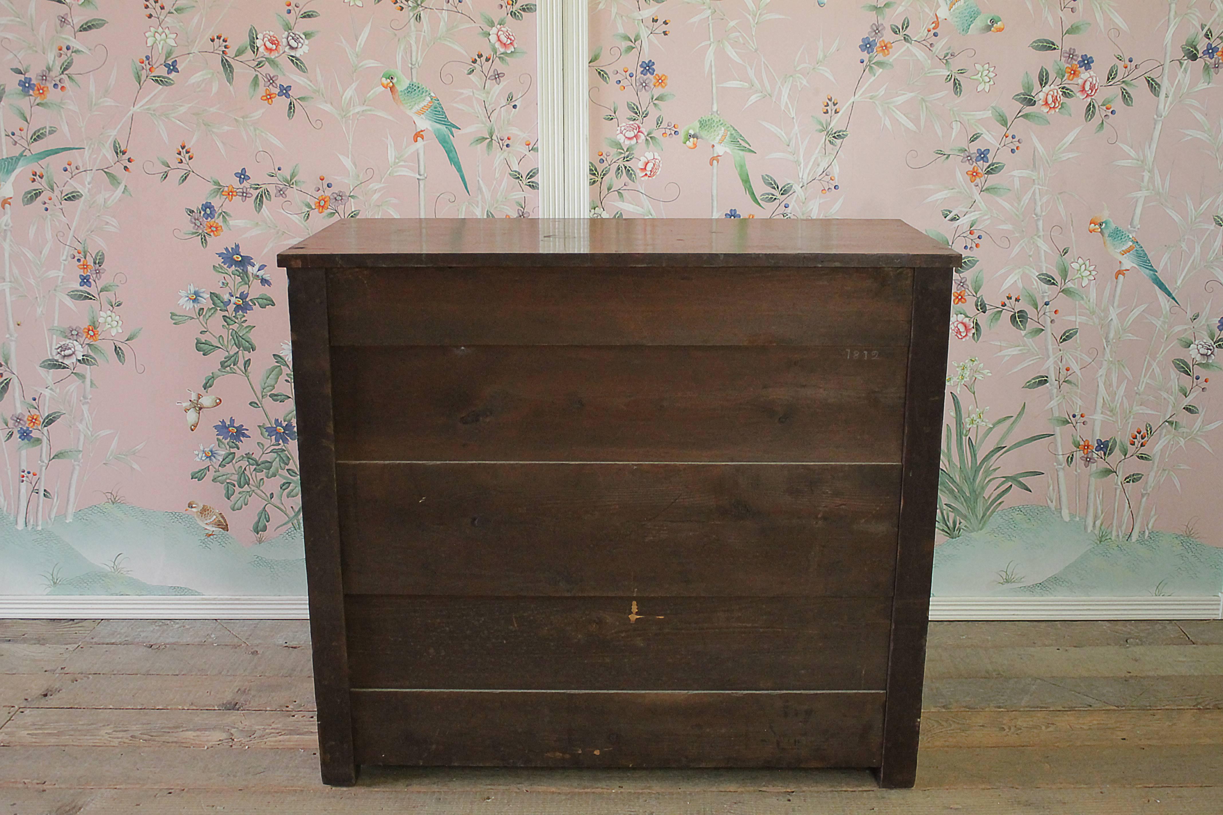 19th Century American Chest of Drawers with Glass Knobs 3