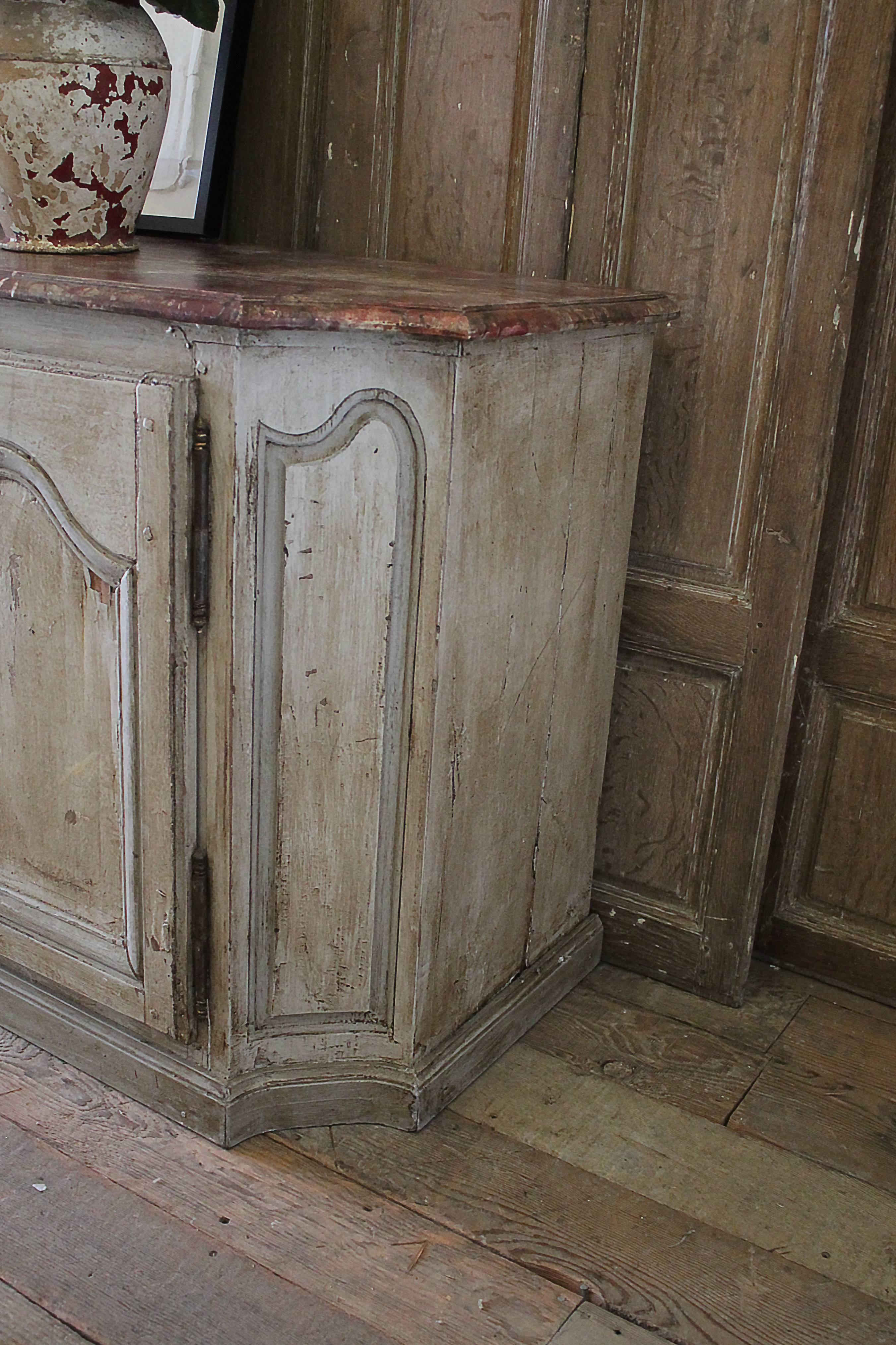 19th Century Country French Style Painted Cupboard Cabinet Buffet 2