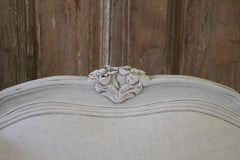 Antique Pair of French Country Style Bergere Wingback Chairs