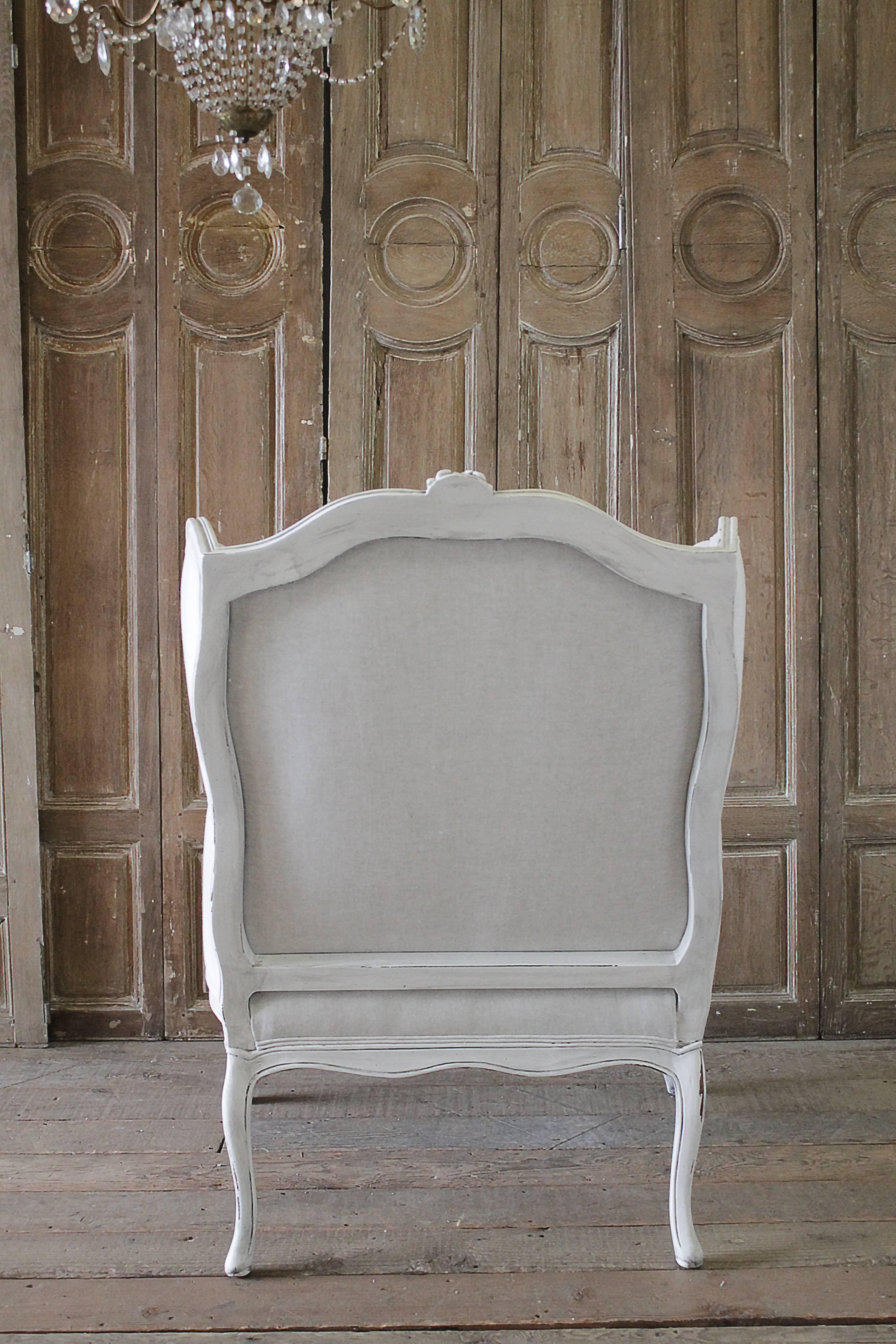 Early 20th Century Oversized Louis XV Style Wing Chair 2
