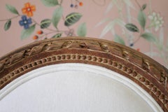 19th Century Antique Louis XVI Style Vanity Chair Upholstered in Belgian Linen