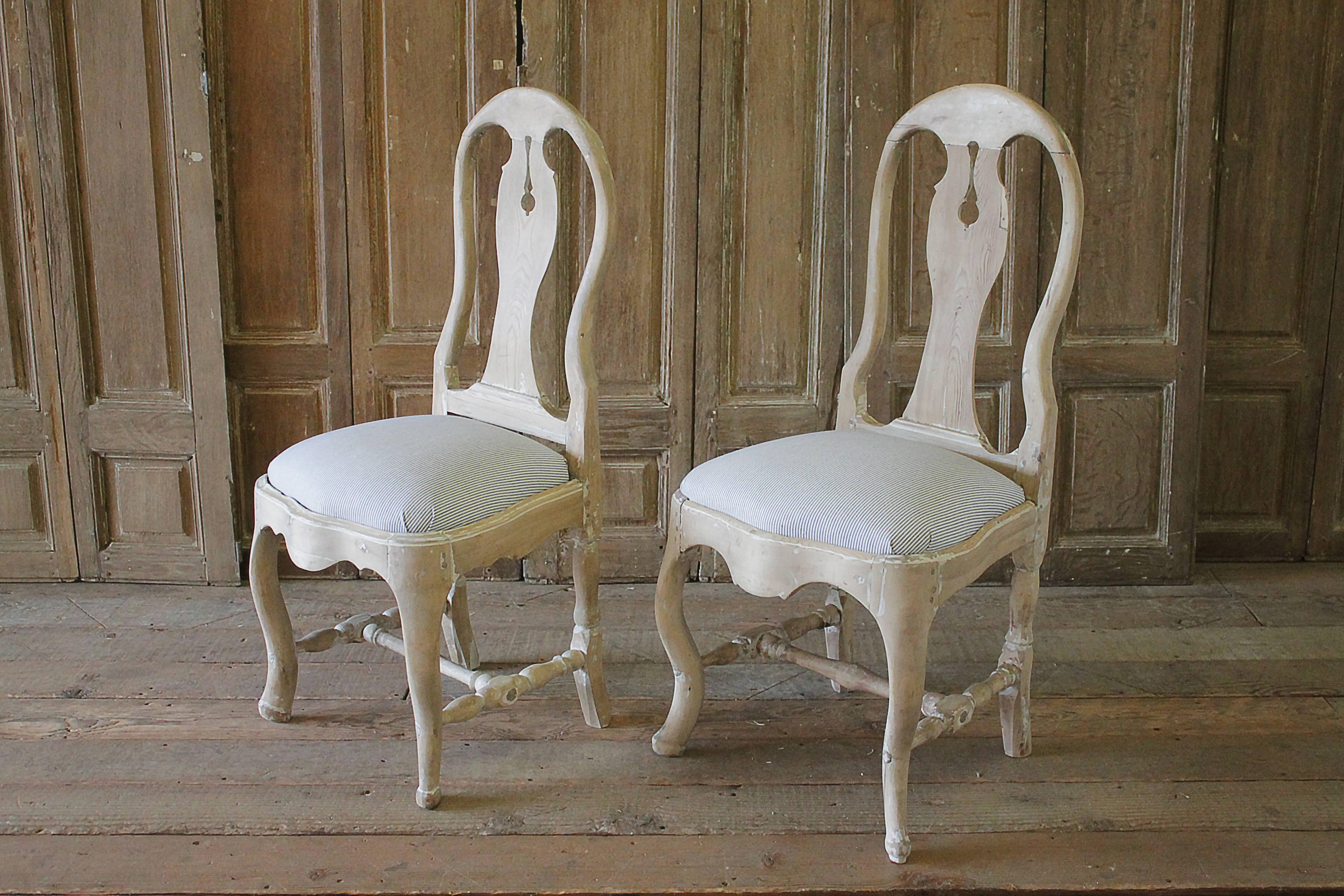 Pair of Late 18th Century Swedish Dining Room Chairs 1