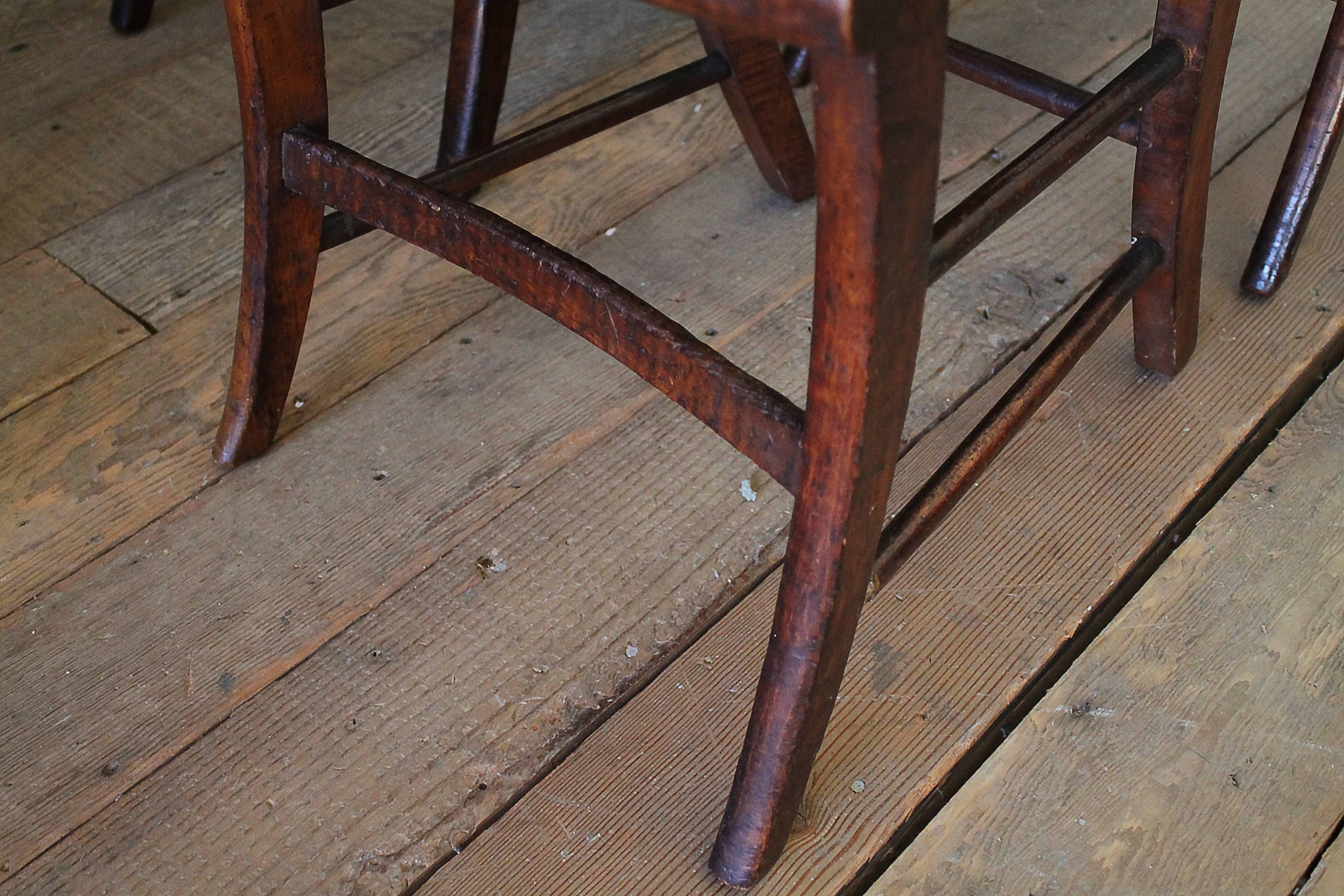 19th Century English Set of Six Dining Chairs with Cane Seats 2