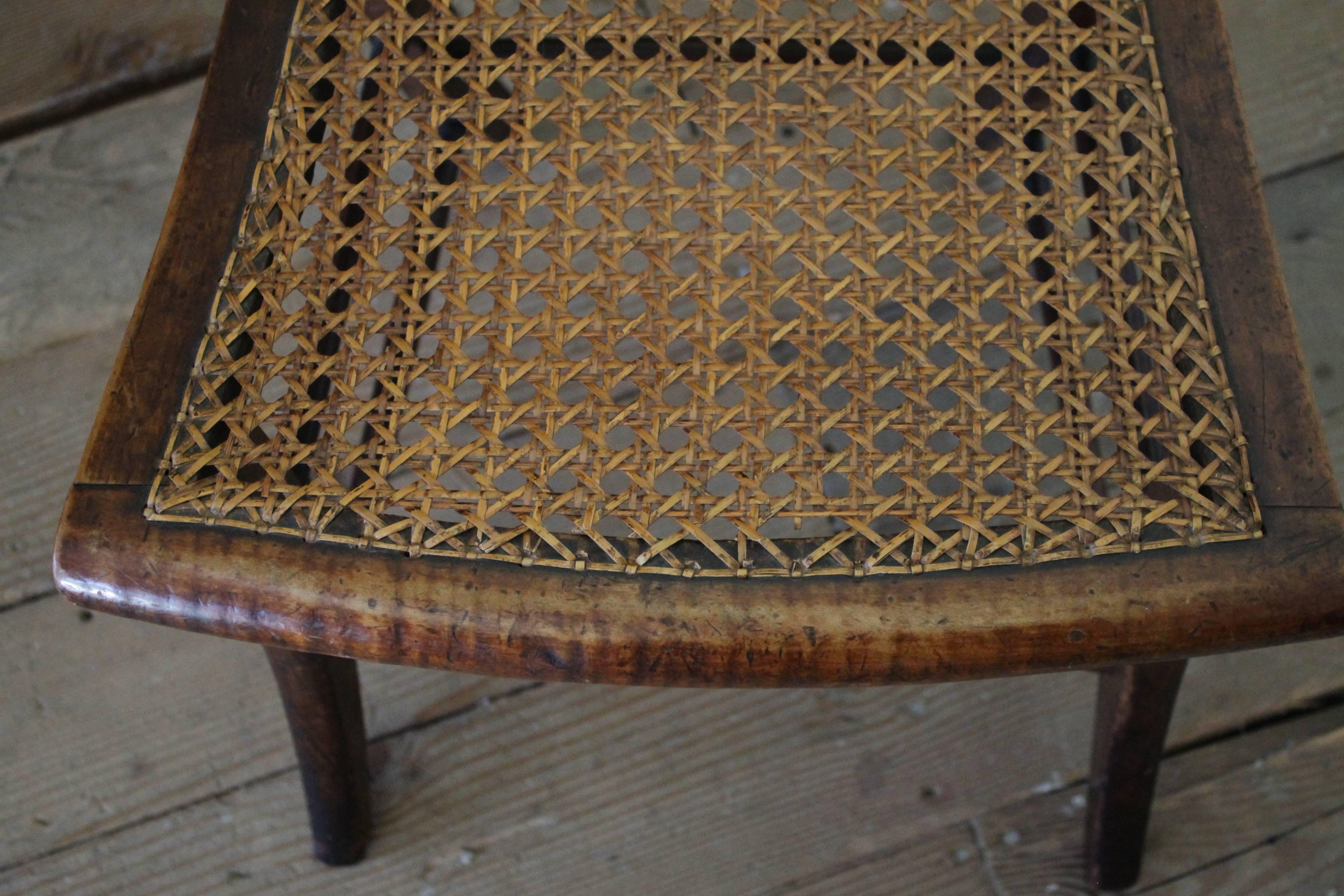 19th Century English Set of Six Dining Chairs with Cane Seats In Good Condition In Brea, CA