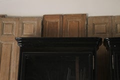 Large European Ebony Lacquered Display Cabinet