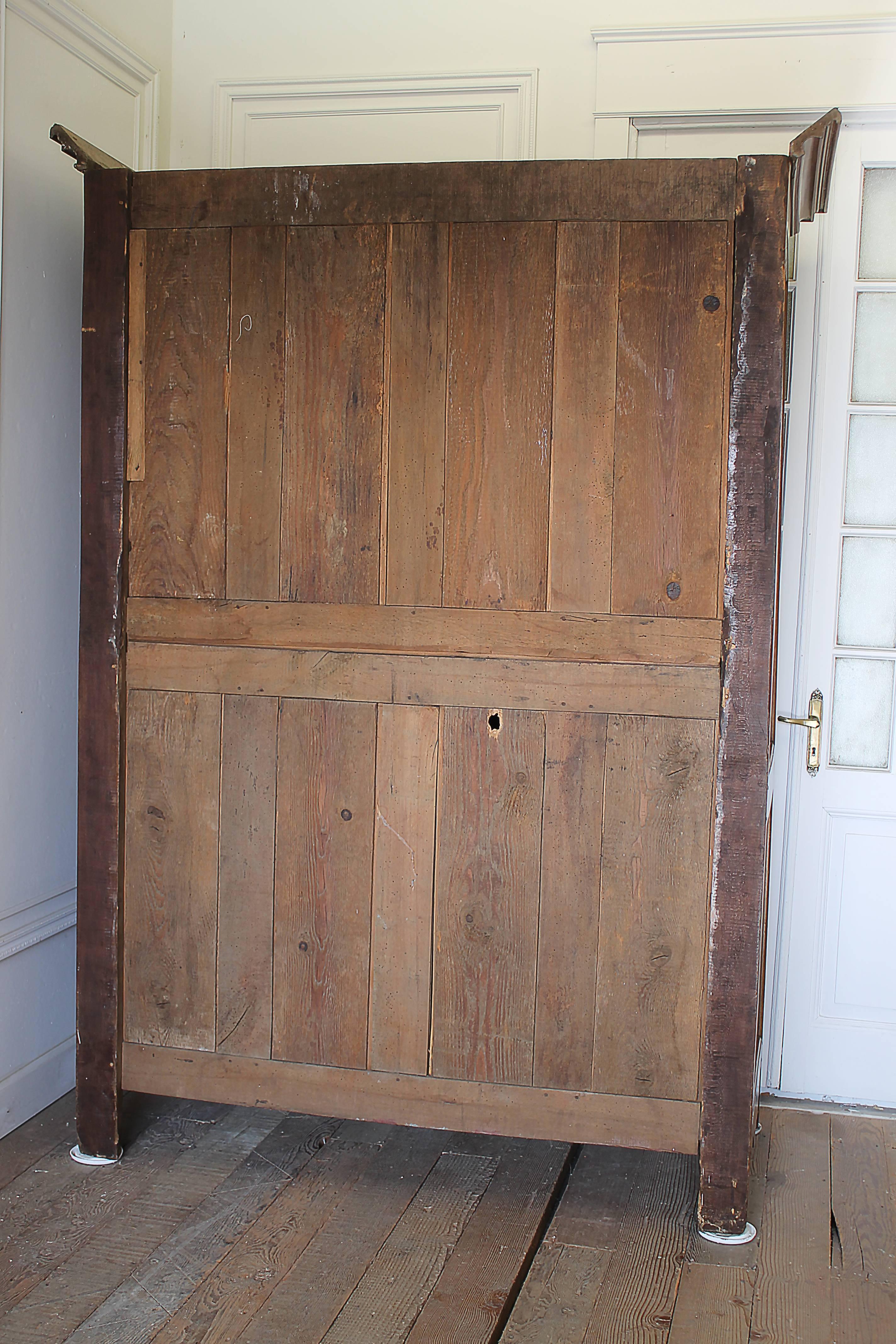 19th Century Large French Walnut Carved Armoire  5