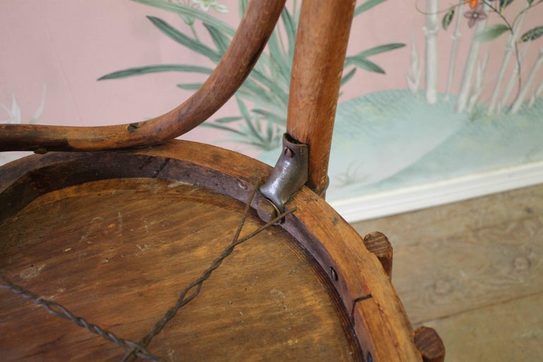 Pair of Vintage Bentwood Chairs with Embossed Wood Seat at 1stDibs