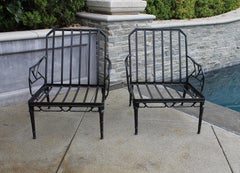 Pair of Vintage Brown Jordan Calcutta Lounge Chairs Sunbrella Cushions