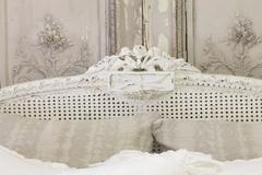 French Painted Louis XVI Queen-Size Bed Frame