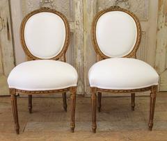19th Century Louis XVI Pair of Ballroom Chairs