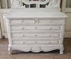 19th Century Louis XV Style Dresser with Marble