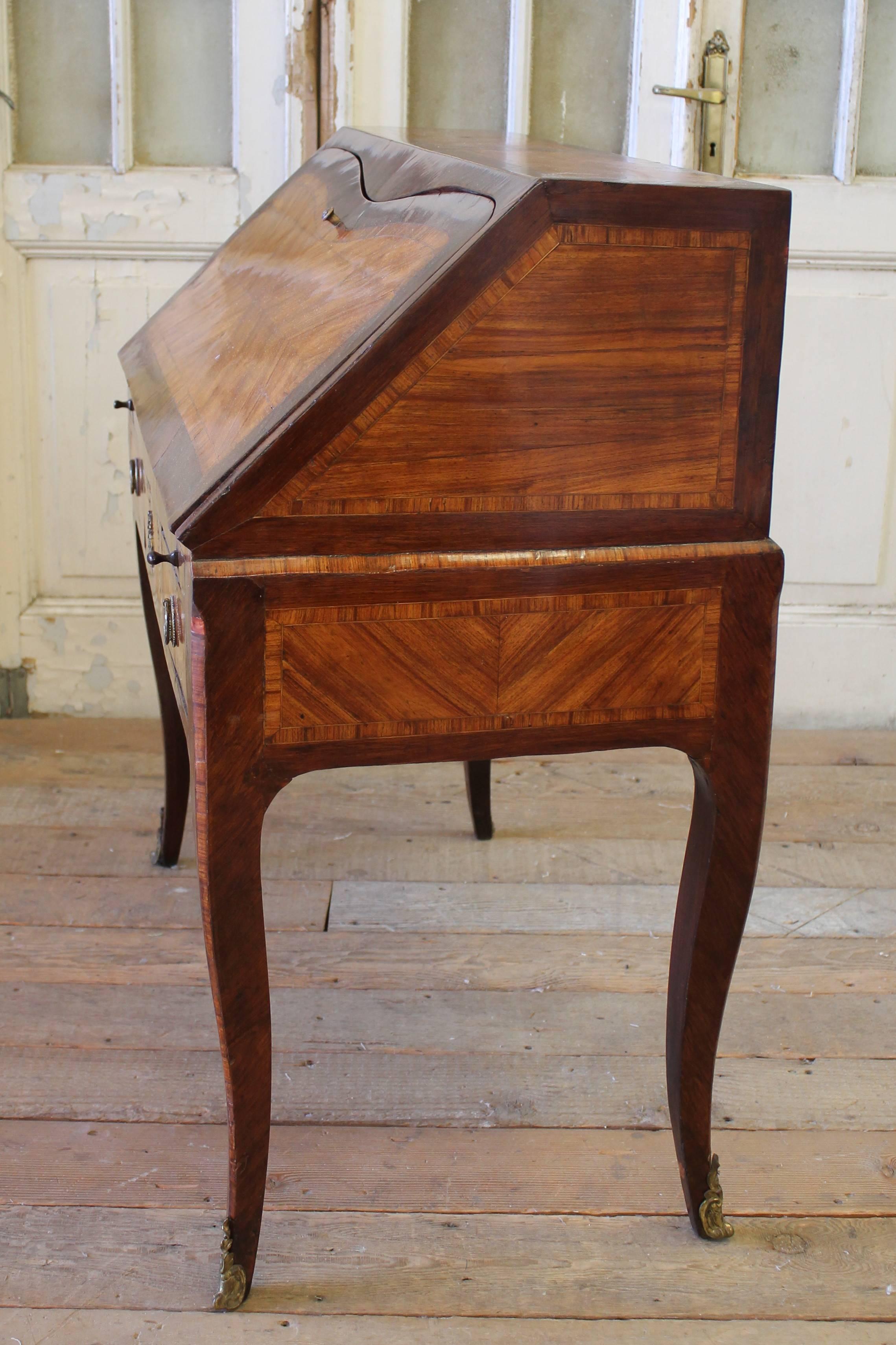 19th Century Louis XV Drop Front Desk 1