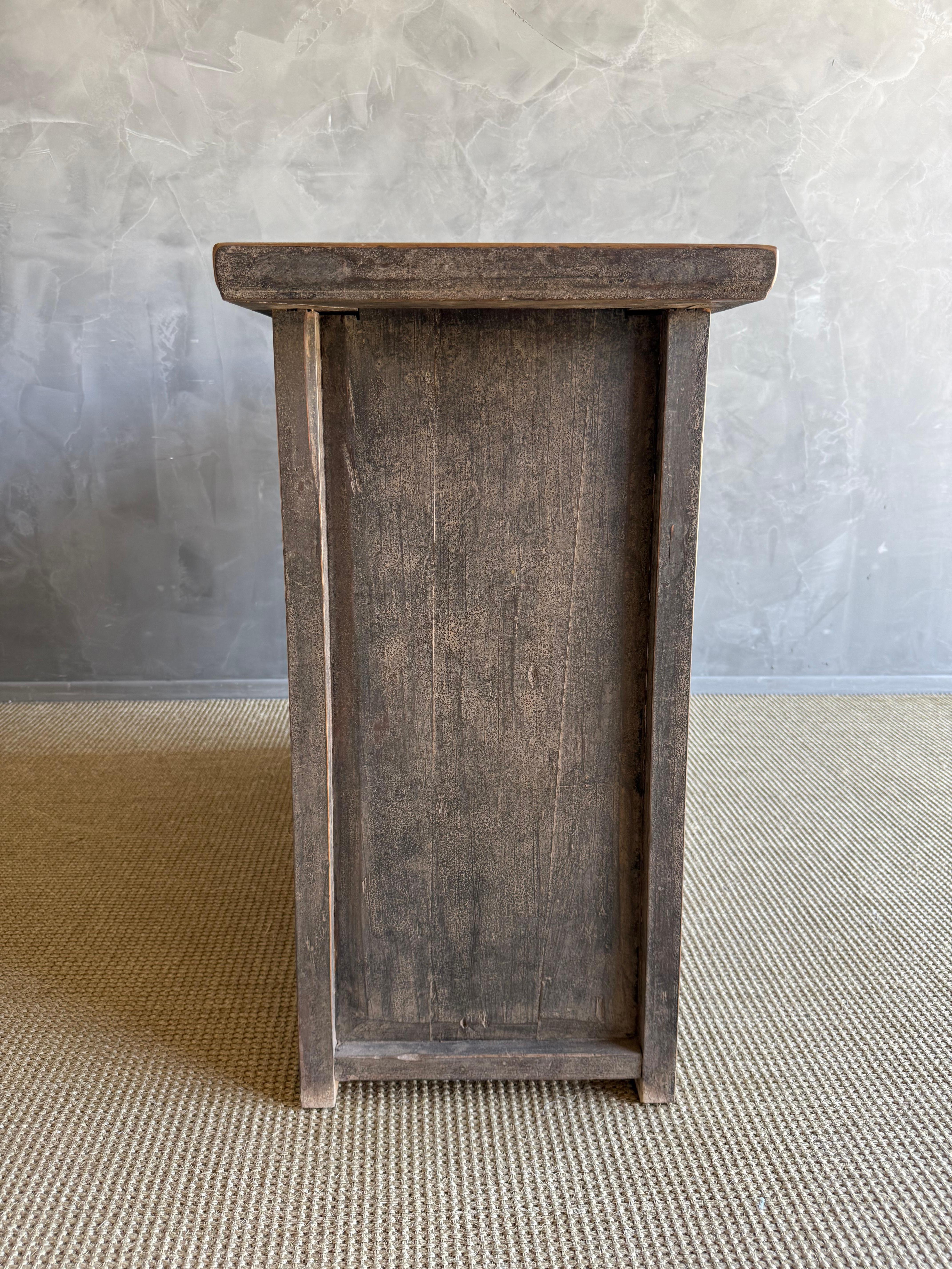 Vintage Painted Sideboard Cabinet with 2 Drawers For Sale 2
