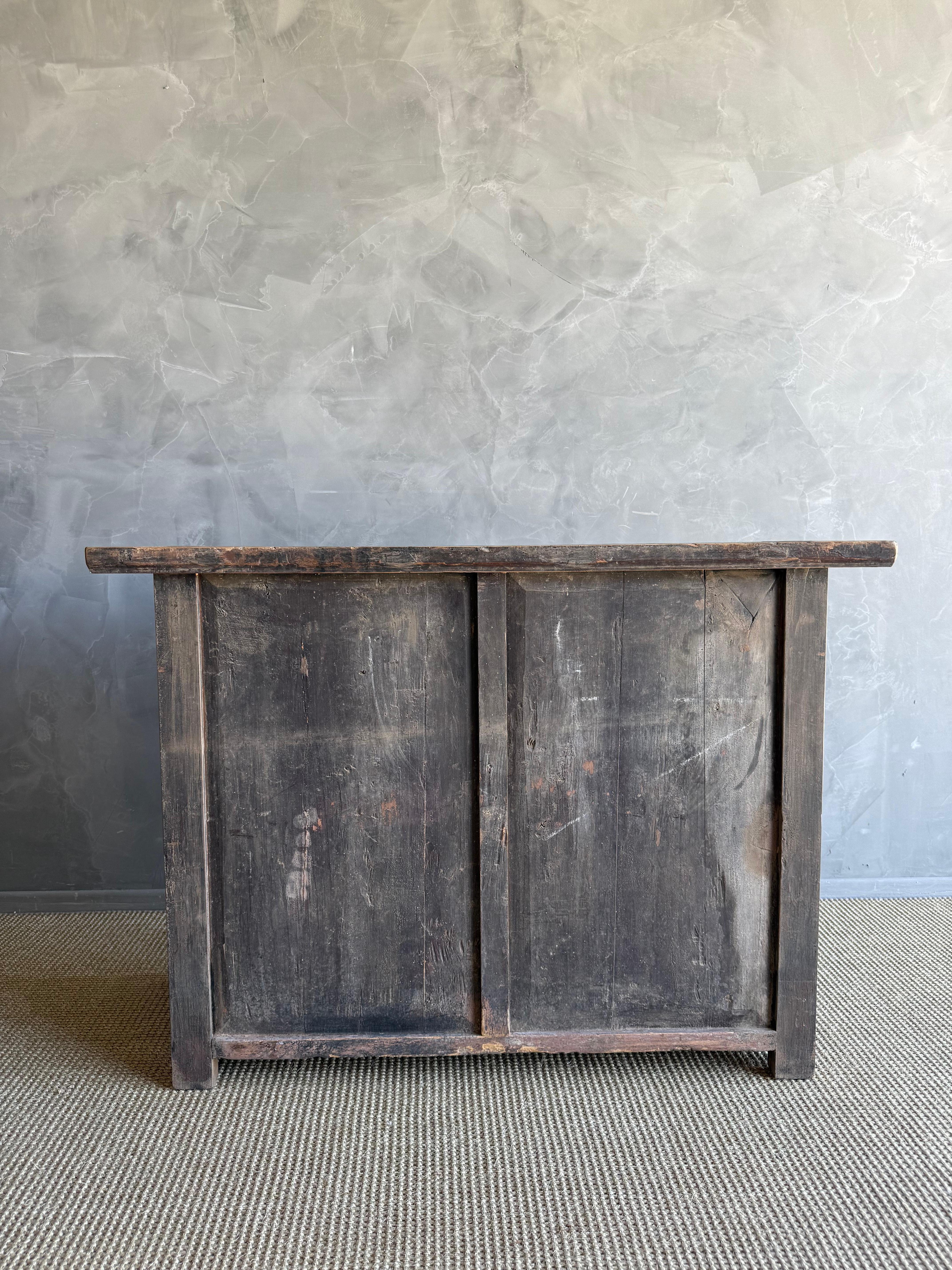 Vintage Painted Sideboard Cabinet with 2 Drawers For Sale 4