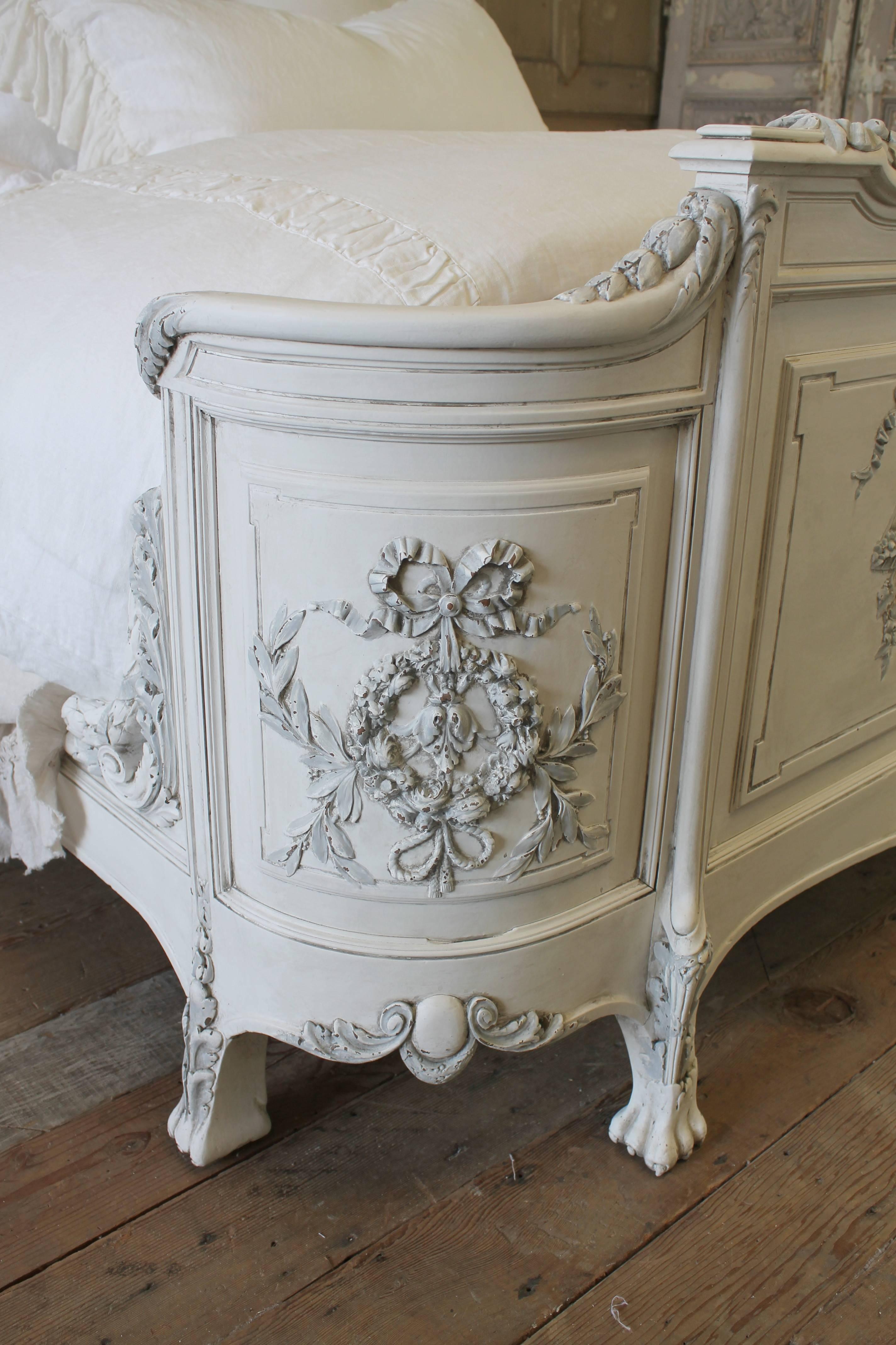 antique french style bed frame