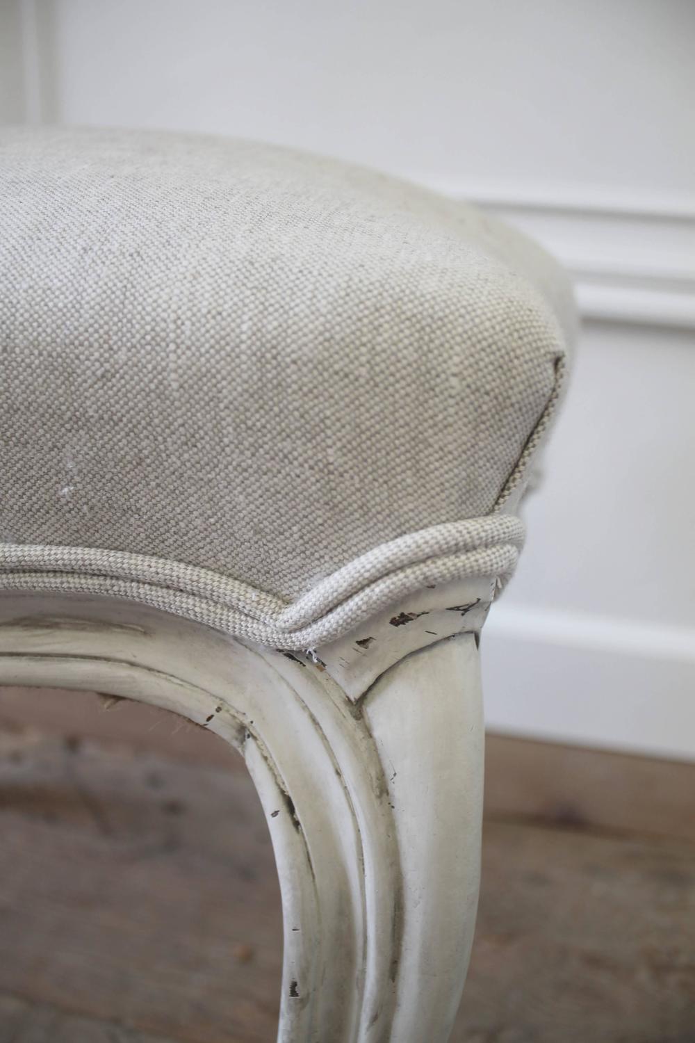 Set of Eight Vintage French Painted Cane Back Dining Chairs at 1stdibs