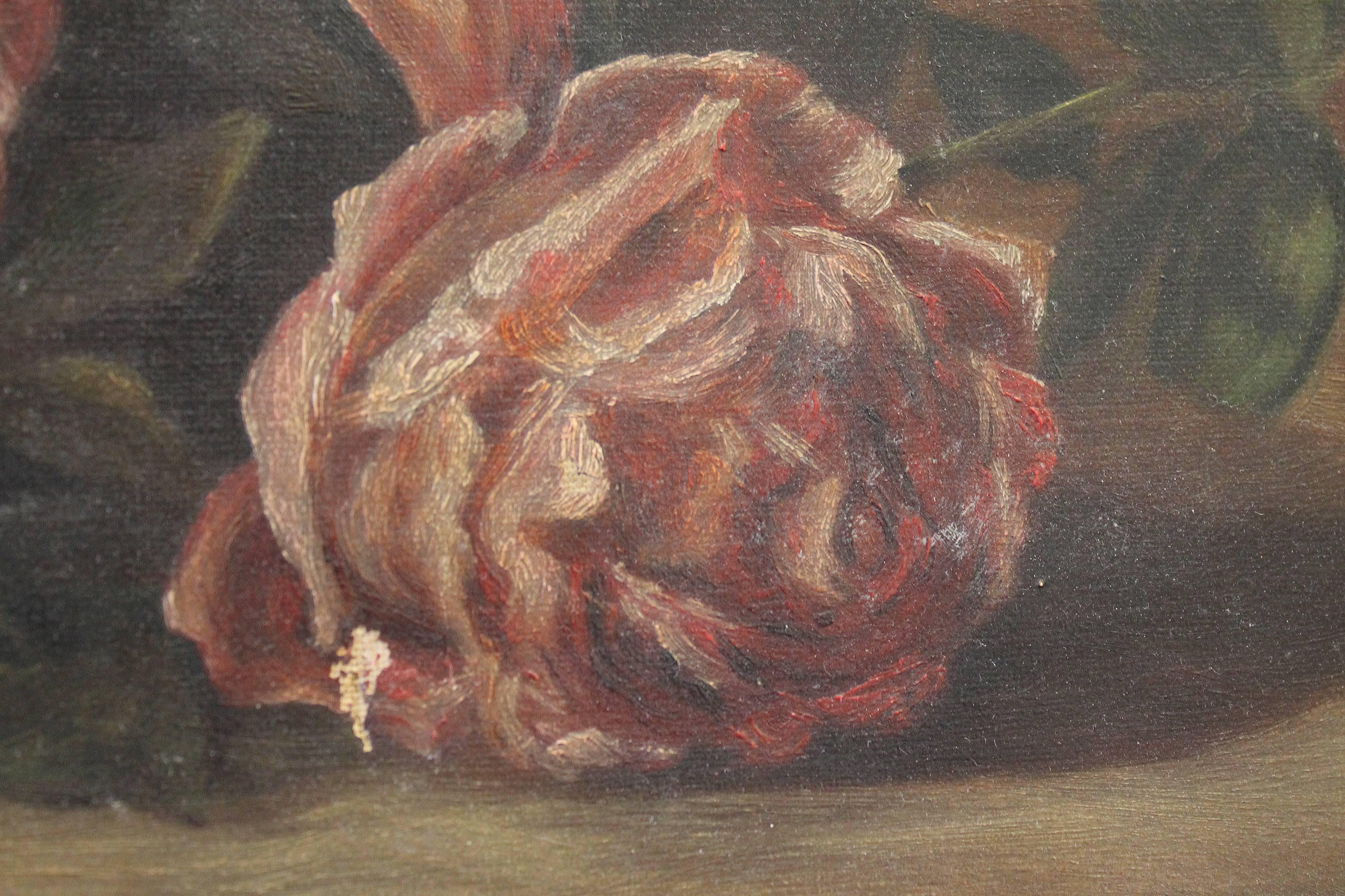 antique rose painting