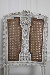 Antique Louis XVI Cane Back Vanity Chair