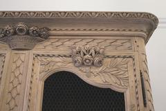 19th Century French Armoire Cupboard with Carved Roses