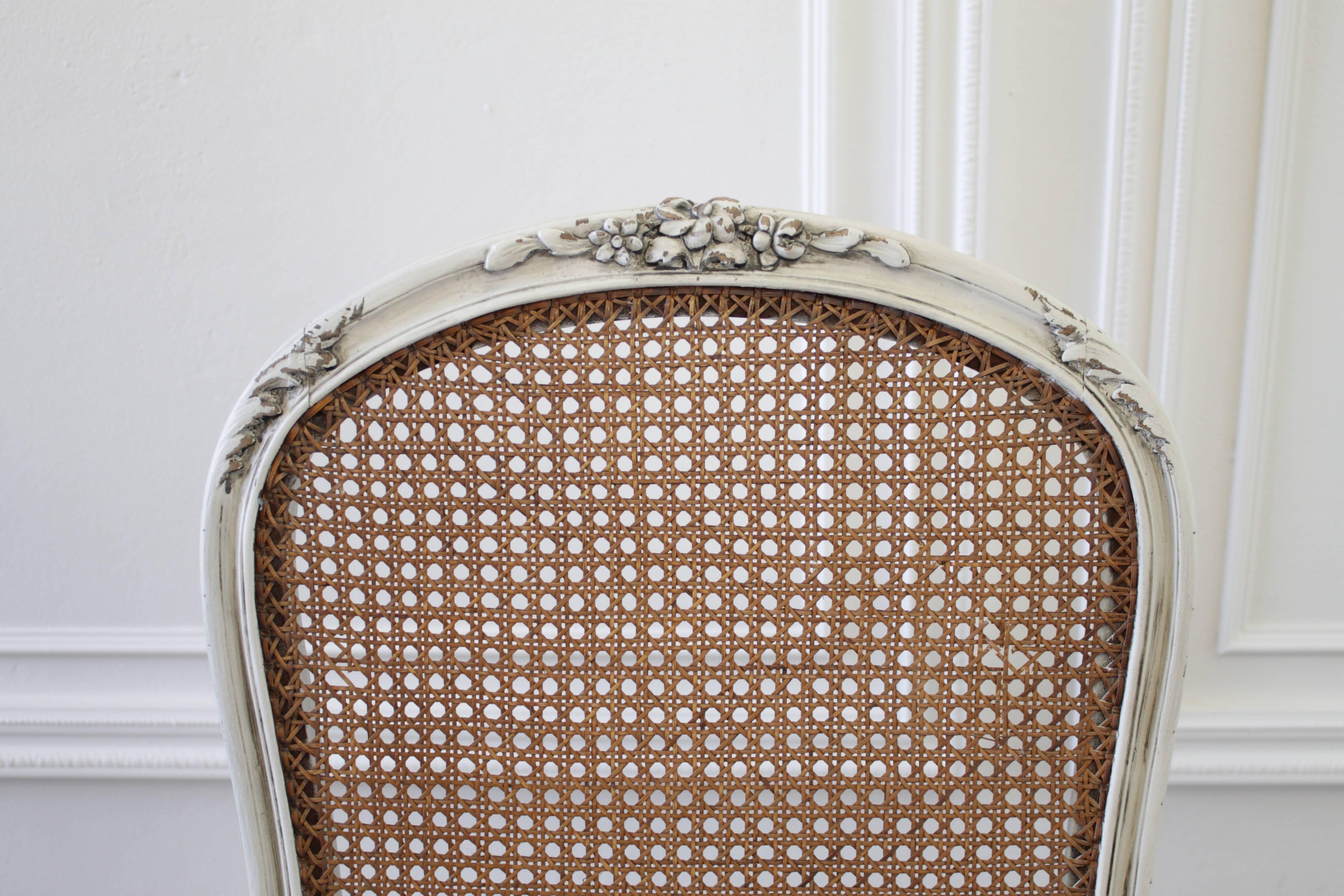 french cane back dining chairs