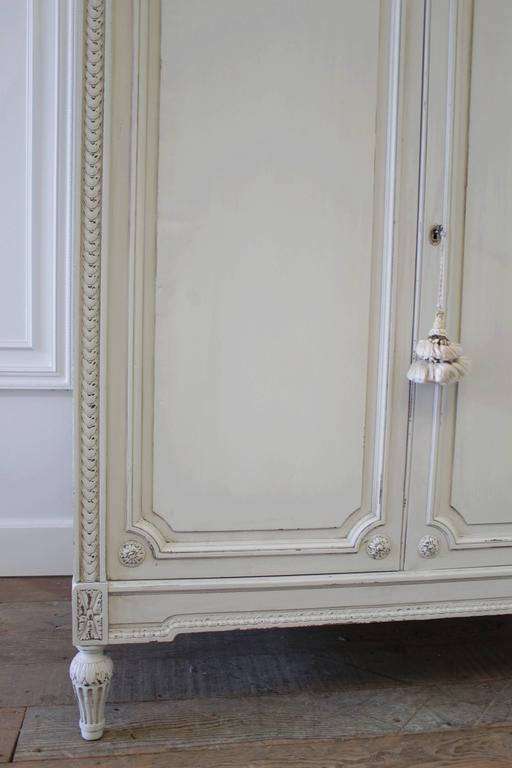 Louis XVI French Painted Armoire Chest of Drawers at 1stDibs
