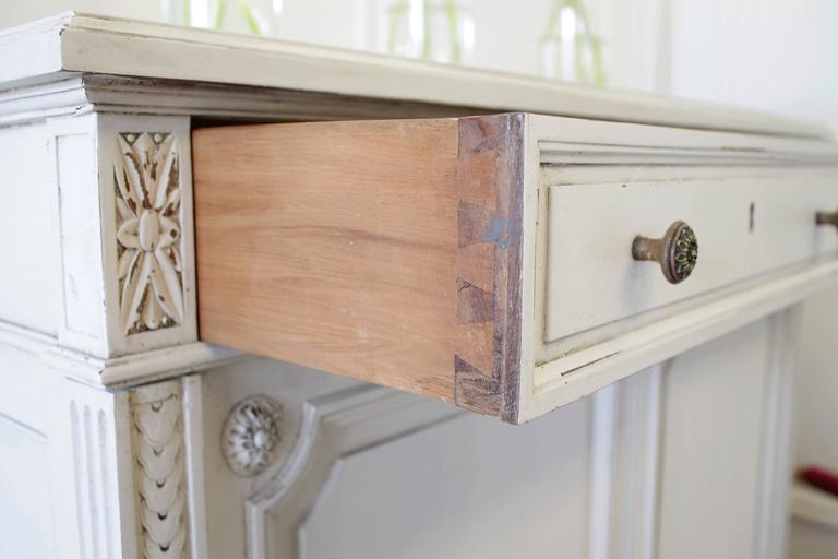 Louis XVI French Painted Armoire Chest of Drawers at 1stDibs