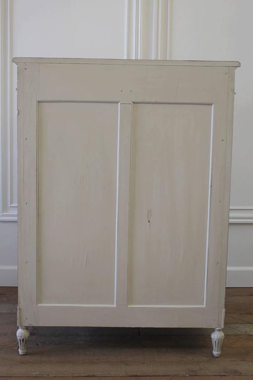 Louis XVI French Painted Armoire Chest of Drawers at 1stDibs