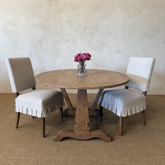 Table à manger ovale ou table basse en pin européen recyclé « Lyon », finition naturelle