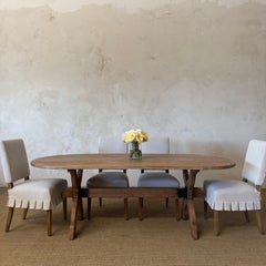 Costa 96” Reclaimed Pine Oval Dining Table in Vintage Natural