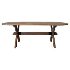 Costa 86” Reclaimed Pine Oval Dining Table in Vintage Natural